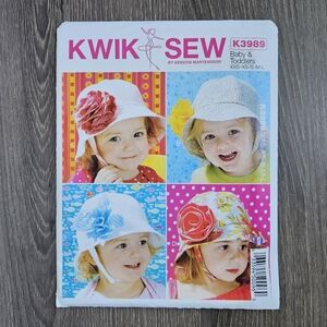 NEW Kwik Sew K3989 Baby and Toddlers' Hats Pattern